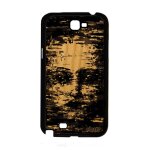 Coque en bois silicone samsung galaxy note 2 portrait gris artistique mobile art Coque en bois silicone samsung galaxy note 2 portrait gris artistique mobile art