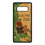 Coque vrai bois silicone samsung galaxy note 8 j'peux pas j'suis papy etui texte grand pere noir vert ...