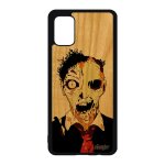 Coque en bois telephone galaxy a51 silicone mort vivant etui revenant horreur personnalis� squelette ...