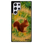 Coque bois telephone galaxy s22 ultra silicone ecureuil mignon foret animal portable design texture etui ...