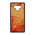 Coque bois veritable samsung note 9 silicone fonds marins personnalis� etui telephone peinture nature ...