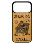 Coque en bois veritable silicone pour iphone 17 pro max j'peux pas j'ai console gamer portable play fr�ne ...