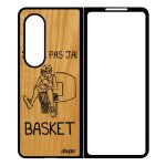 Coque en bois pour z fold 4 silicone j'peux pas j'ai basket smartphone tpu noir etui panier humoristique ...