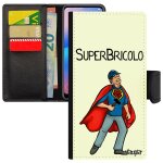 Coque super bricolo 12 pro / iphone 12 portefeuille comique pre papy etui portable comics blanc drole ...
