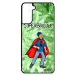 Coque super bricolo s21 en silicone bd texte cadeau fete des peres aluminium humour heros papy vert drole ...