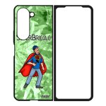 Coque super bricolo pour samsung galaxy z fold 5 en silicone metal heros tpu texte vert comics bd papa ...