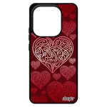 Coque coeur redmi note 14 4g europe silicone romantique metal love image noir cadeau saint valentin amour ...