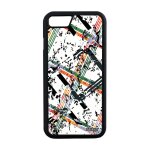 Coque carreau tartan pour iphone 7 silicone etui design texture rigide noir moderne geometrique dessin ...