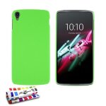 Coque case alcatel one touch idol 3 (5 5)   pearls   silicone vert rigide (tpu)