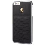 Coque case ferrari iphone 6 6s (5 5) plus cuir noir black