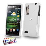 Coque case lg optimus 3d / p920 blanc  le s  silicone souple (tpu)