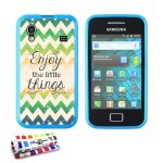 Coque case samsung galaxy ace   enjoy 2   silicone bleu souple (tpu)