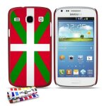 Coque case samsung galaxy core   drapeau pays basque   silicone rouge rigide (tpu)