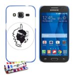 Coque case samsung galaxy core prime   corse   silicone bleu rigide (tpu)