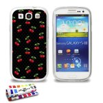 Coque case samsung galaxy s3   cerises   silicone transparent souple (tpu)