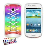 Coque case samsung galaxy s3 mini   tennis rainbow   silicone transparent souple (tpu)
