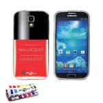 Coque case samsung galaxy s4   vernis coquelicot   silicone transparent souple (tpu)