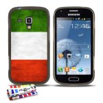 Coque case samsung galaxy trend   drapeau italie   silicone gris souple (tpu)