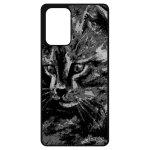 Coque chat galaxy a72 silicone artiste etui minou moustache gris personnalis� felin mignon noir et blanc ...
