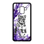 Coque chat galaxy a8 2018 silicone petit ethnique metal peinture animal samsung galaxy a8 2018