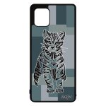 Coque chat note 10 lite silicone metal tigr de protection tribal portable gris cover dessin rigide carr ...