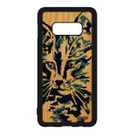 Coque chat samsung s10e en bois veritable silicone moustache smartphone etui fr�ne image portable peinture ...