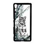 Coque chat xperia xa de protection peinture dessin tatouage ethnique felin sony xperia xa