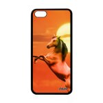 Coque cheval pour iphone 5c silicone de protection etui equitation dessin design animal poney orange ...