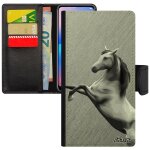 Coque cheval rabat mate 20 simili cuir poney poulain case unique etui effet equitation a clapet animal ...