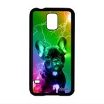 Coque chien galaxy s5 silicone personnalis arc en ciel portable souple vert antichoc design chiot bulldog ...
