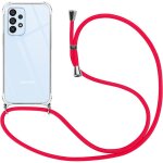 Coque collier cordon samsung galaxy a13 - tpu antichoc protection renforc� avec collier cordon rouge ...