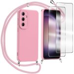 Coque collier pour samsung galaxy a55 5g, avec verre tremp� protection ecran silicone tpu housse etui ...
