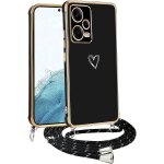 Coque de collier pour xiaomi redmi note 12 5g, etui avec cordon en tpu silicone souple flexible antichoc ...