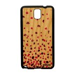 Coque confettis pois rigide pour note 3 bois silicone antichoc texture design color motif noir gel rose ...