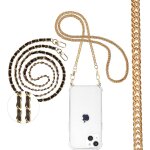 Coque avec cordon pour apple iphone 7 plus / 8 plus 5, 5 , etui de tlphone avec lot de 2 chaine mtallique ...