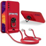 Coque cordon de collier compatible avec samsung galaxy a50 / a30s / a50s, 360�anneau support avec fente ...