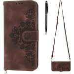 Coque avec cordon pour iphone 11 pro max, collier pour etui en cuir pu portefeuille coque avec fente ...