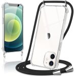 Coque avec cordon pour iphone 12 mini 5, 4 , collier rglable tlphone etui portable lanyard case transparent ...