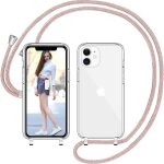 Coque avec cordon pour iphone 12 / iphone 12 pro, transparent coque collier r�glable t�l�phone etui portable ...