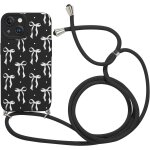 Coque avec cordon pour iphone 14 6, 1 , aesthetic noeud papillon motif etui filles dessin case avec collier ...