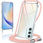 Coque avec cordon pour samsung galaxy a34 5g 6, 5 , collier r�glable t�l�phone etui portable lanyard ...