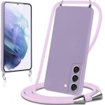Coque avec cordon pour samsung galaxy s21 5g collier lani�re silicone liquide bumper housse r�glable ...