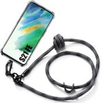 Coque cordon pour samsung galaxy s21 fe protection coins renforc�s antichoc avec cordon gris - e. f. ...