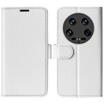 Coque en cuir horizontale pour xiaomi 14 ultra r64, blanc