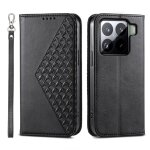 Coque en cuir magn�tique textur� pour xiaomi 15, noir