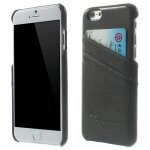 Coque cuir noir avec logements cartes pour iphone 6 de 4, 7 pouces