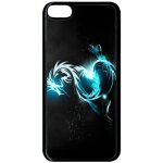 Coque - dragon tribal - compatible avec apple ipod touch 6 - plastique - bord noir