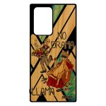 Coque no drama lama note 20 ultra en bois veritable silicone llama texte bleu comique animaux bd drole ...