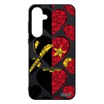 Coque drapeau angola angolais pour a55 5g silicone football basket foot coupe d'afrique i love coeur ...
