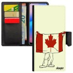 Coque drapeau canada canadien pour samsung galaxy s21 + plus simili cuir etui a clapet foot basket telephone ...